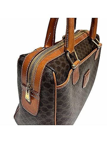 Céline Macadam Brown Canvas Handbag (view 2)