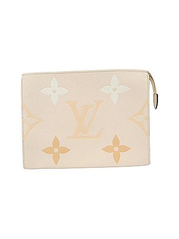 Louis Vuitton Poche Toilette Ecru Leather Clutch Bag (view 1)