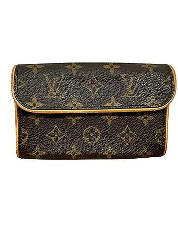 Louis Vuitton Florentine Brown Canvas Clutch Bag (view 1)