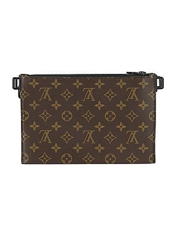 Louis Vuitton Trio Pouch Brown Canvas Clutch Bag (view 1)