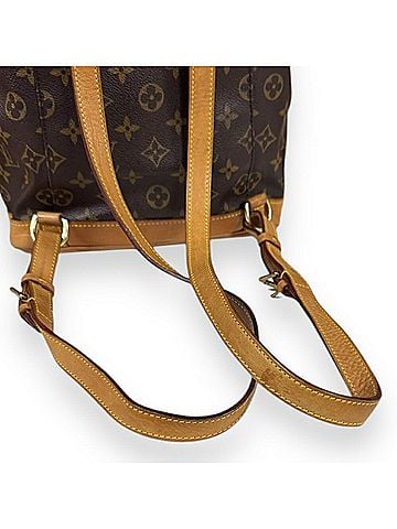 Louis Vuitton Montsouris Mm Brown Canvas Backpack Bag (view 2)