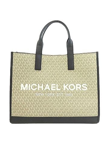 Michael Kors Mirella Beige Canvas Tote Bag (view 1)