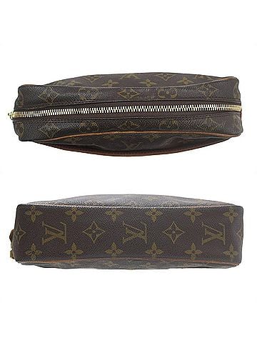 Louis Vuitton Compiegne 23 Brown Canvas Clutch Bag (view 2)
