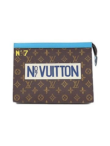 Louis Vuitton Pochette Voyage Brown Canvas Clutch Bag (view 1)