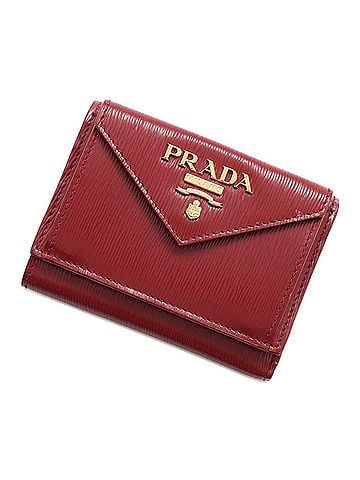 Prada Saffiano Red Leather Wallet (view 1)
