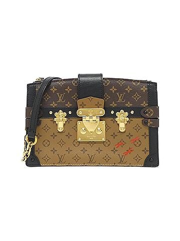 Louis Vuitton Trunk Brown Canvas Clutch Bag (view 1)