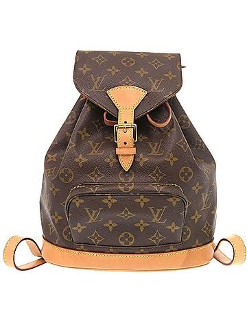 Louis Vuitton Montsouris Mm Brown Canvas Backpack Bag (view 1)