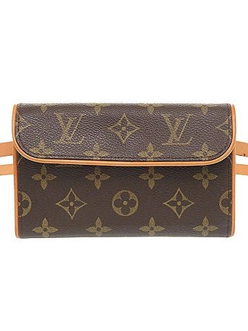 Louis Vuitton Florentine Brown Canvas Clutch Bag (view 1)