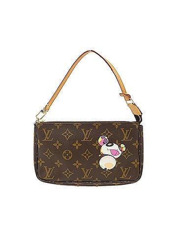 Louis Vuitton Pochette Accessoire Brown Canvas Clutch Bag (view 1)