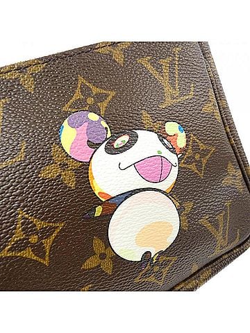 Louis Vuitton Pochette Accessoire Brown Canvas Clutch Bag (view 2)