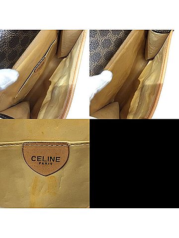 Céline Macadam Brown Canvas Shoulder Bag (view 2)
