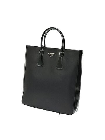 Prada Black Leather Tote Bag (view 1)