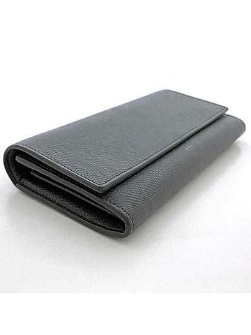 Céline Portefeuille Veau Grey Leather Wallet (view 2)