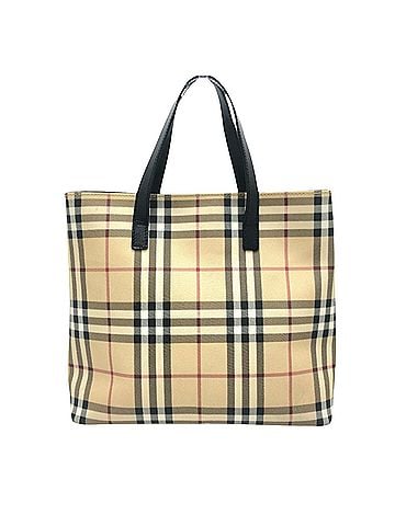 Burberry Nova Check Beige Canvas Tote Bag (view 1)