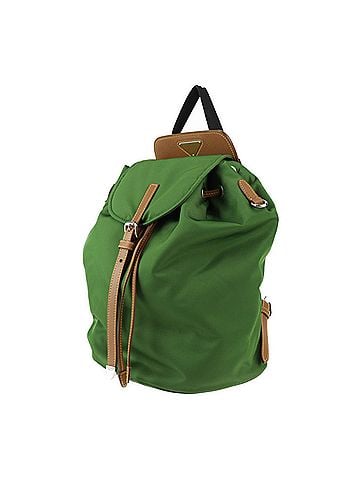 Prada Tessuto Green Synthetic Backpack Bag (view 2)