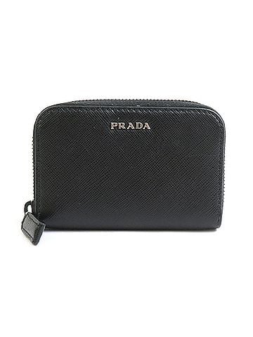 Prada Saffiano Black Leather Wallet (view 1)