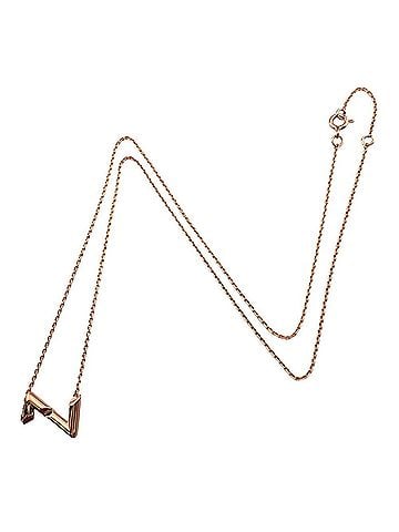 Louis Vuitton Upside Down Lv Volt Gold Rose Gold Necklace Jewelry (view 1)