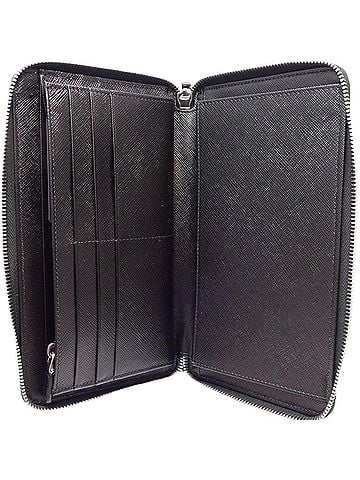 Prada Saffiano Black Leather Wallet (view 2)