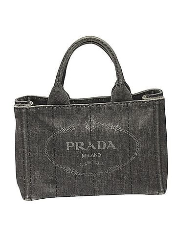 Prada Canapa Black Denim - Jeans Tote Bag (view 1)