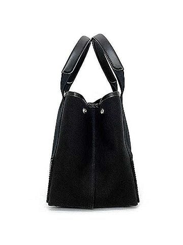 Balenciaga Navy Cabas Black Canvas Tote Bag (view 2)