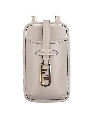 Fendi O'lock Beige Leather Clutch Bag (view 1)