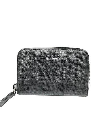 Prada Saffiano Black Leather Wallet (view 1)