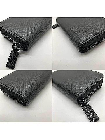 Prada Saffiano Black Leather Wallet (view 2)