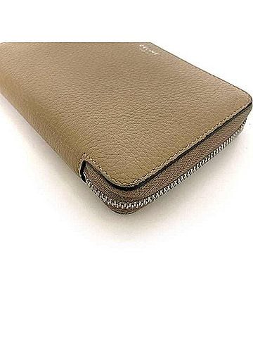 Céline Zip Around Khaki Leather Wallet (view 2)