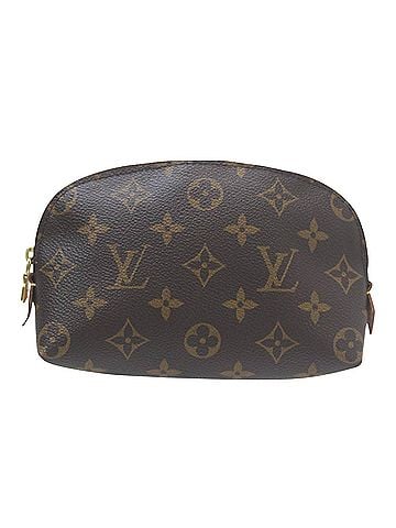 Louis Vuitton Cosmetic Pouch Brown Canvas Clutch Bag (view 1)