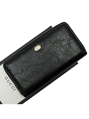 Gucci Interlocking G Black Leather Wallet (view 1)