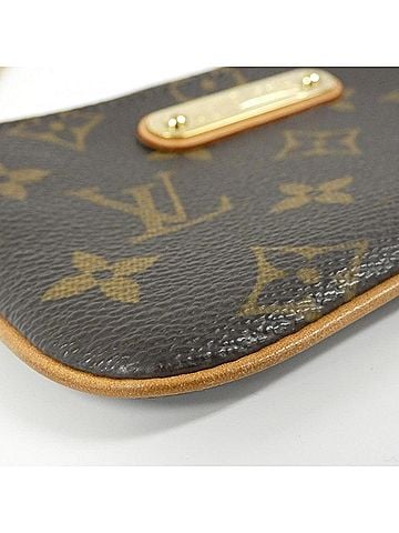 Louis Vuitton Milla Brown Canvas Clutch Bag (view 2)