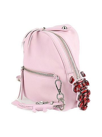 Fendi Pink Leather Backpack Bag (view 2)