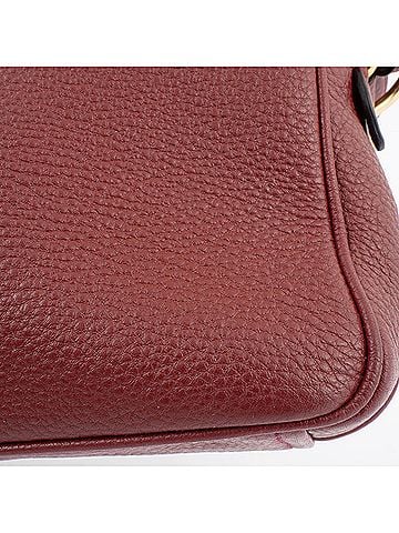 Prada Burgundy Leather Shopper Bag (view 2)