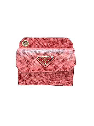 Prada Card Holder Pink Leather Wallet (view 1)