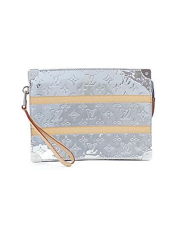 Louis Vuitton Trunk Silver Patent Leather Clutch Bag (view 1)