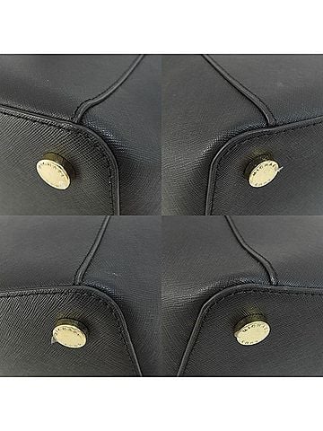 Michael Kors Jet Set Black Leather Tote Bag (view 2)