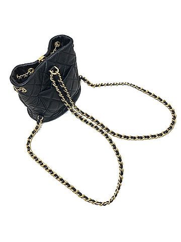 Chanel Duma Black Leather Backpack Bag (view 2)