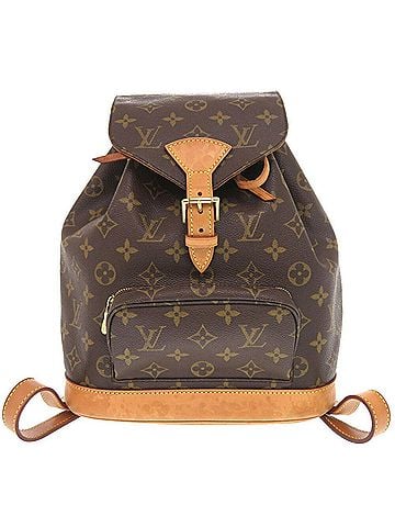 Louis Vuitton Montsouris Mm Brown Canvas Backpack Bag (view 1)