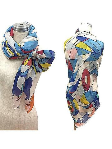 Chanel Multicolour Silk Shawl (view 2)