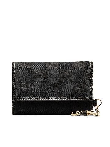 Gucci Etui À Clés Black Canvas Wallet (view 1)