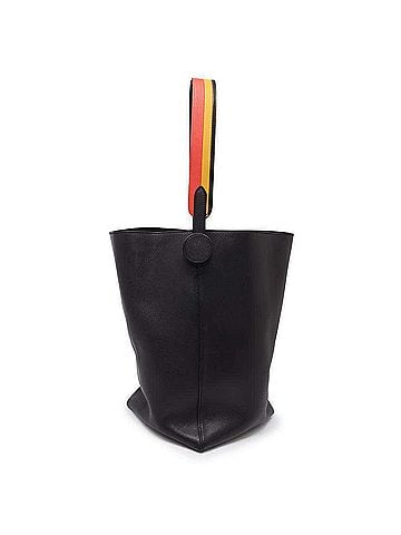 Hermès Licol Black Leather Tote Bag (view 1)