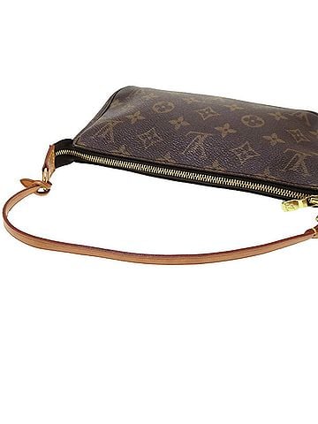 Louis Vuitton Pochette Accessoires Brown Canvas Clutch Bag (view 2)