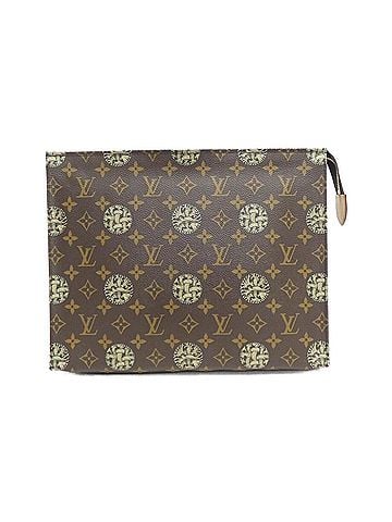 Louis Vuitton Pochette Voyage Brown Canvas Clutch Bag (view 1)
