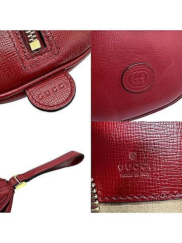 Gucci Red Leather Clutch Bag (view 2)