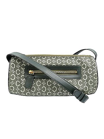 Céline Macadam Green Canvas Shopper Bag (view 1)