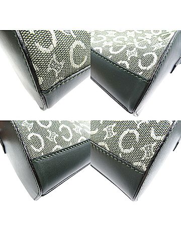Céline Macadam Green Canvas Shopper Bag (view 2)
