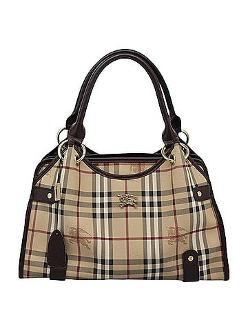 Burberry Nova Check Beige Canvas Handbag (view 1)