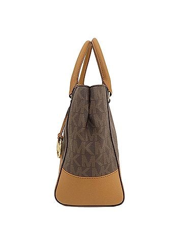 Michael Kors Savannah Brown Canvas Tote Bag (view 2)