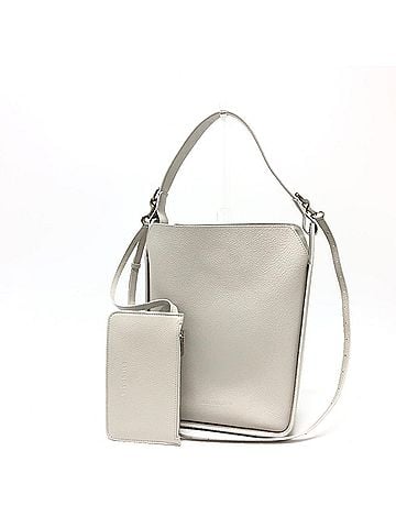 Balenciaga North South White Leather Shoulder Bag (view 1)