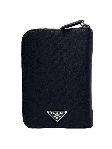 Prada Tessuto Black Leather Wallet (view 1)
